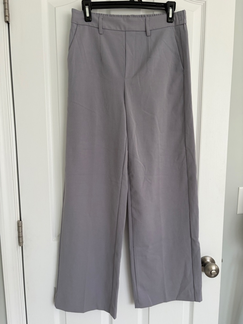 Women's Wide-Leg Dress Pants in Light Gray